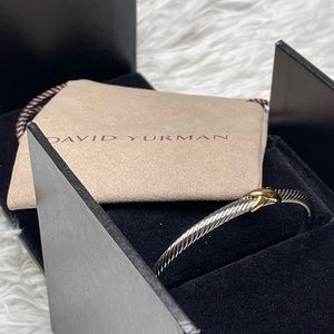 David Yurman Single X   4mm Cable Cuff Bracelet